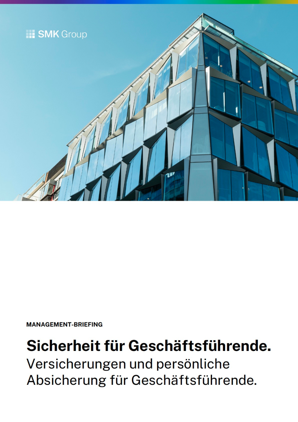 Versicherungen und persönliche Absicherung Geschäftsführende (Fenster & Fassade) 2 Management-Briefing: Versicherungen und persönliche Absicherung für Geschäftsführende (Fenster & Fassade) - Titel