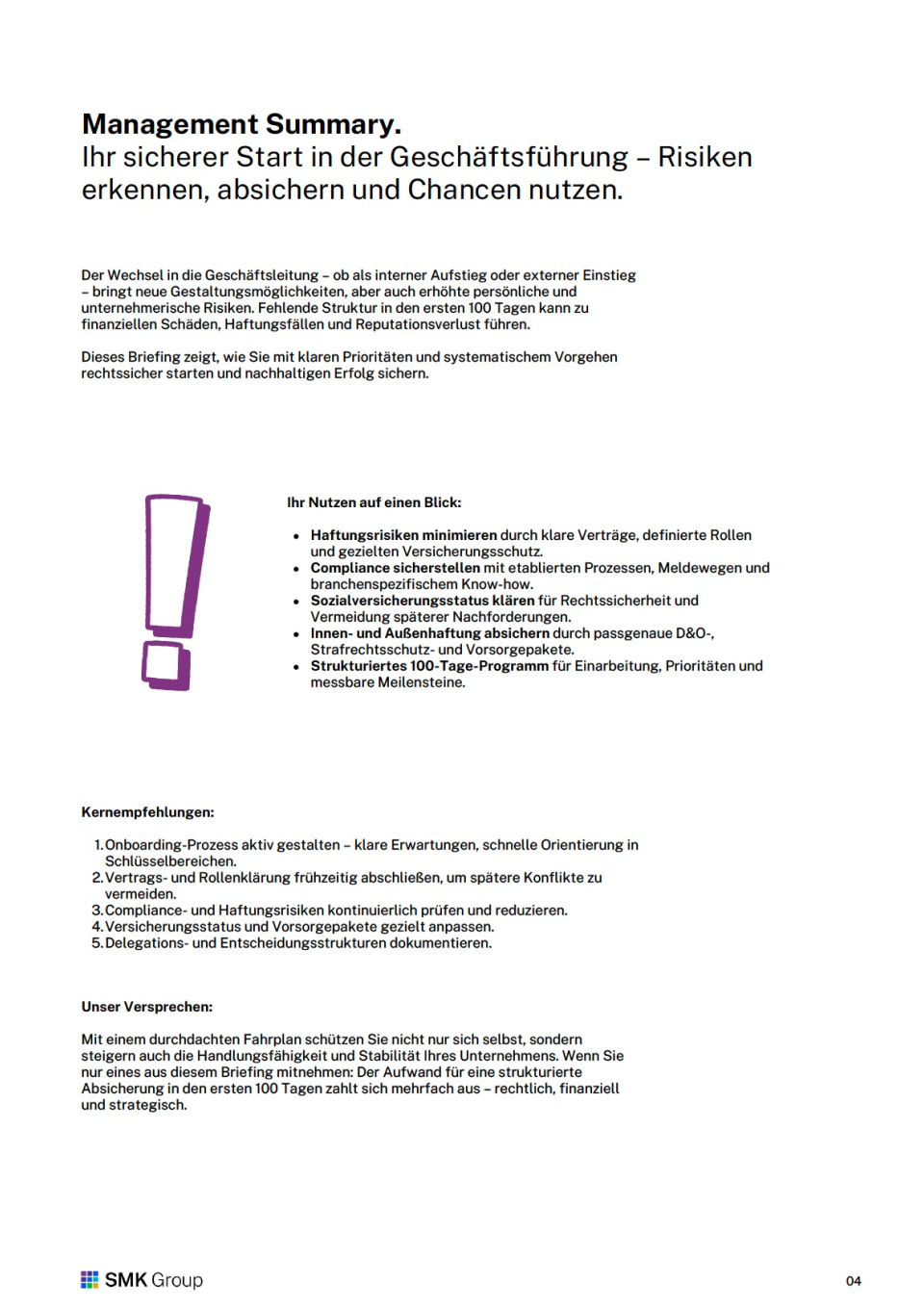 Sicherheit für Geschäftsführende | Fenster & Fassade 4 Management-Briefing: Sicherheit für Geschäftsführende Fenster & Fassade - Inhalt