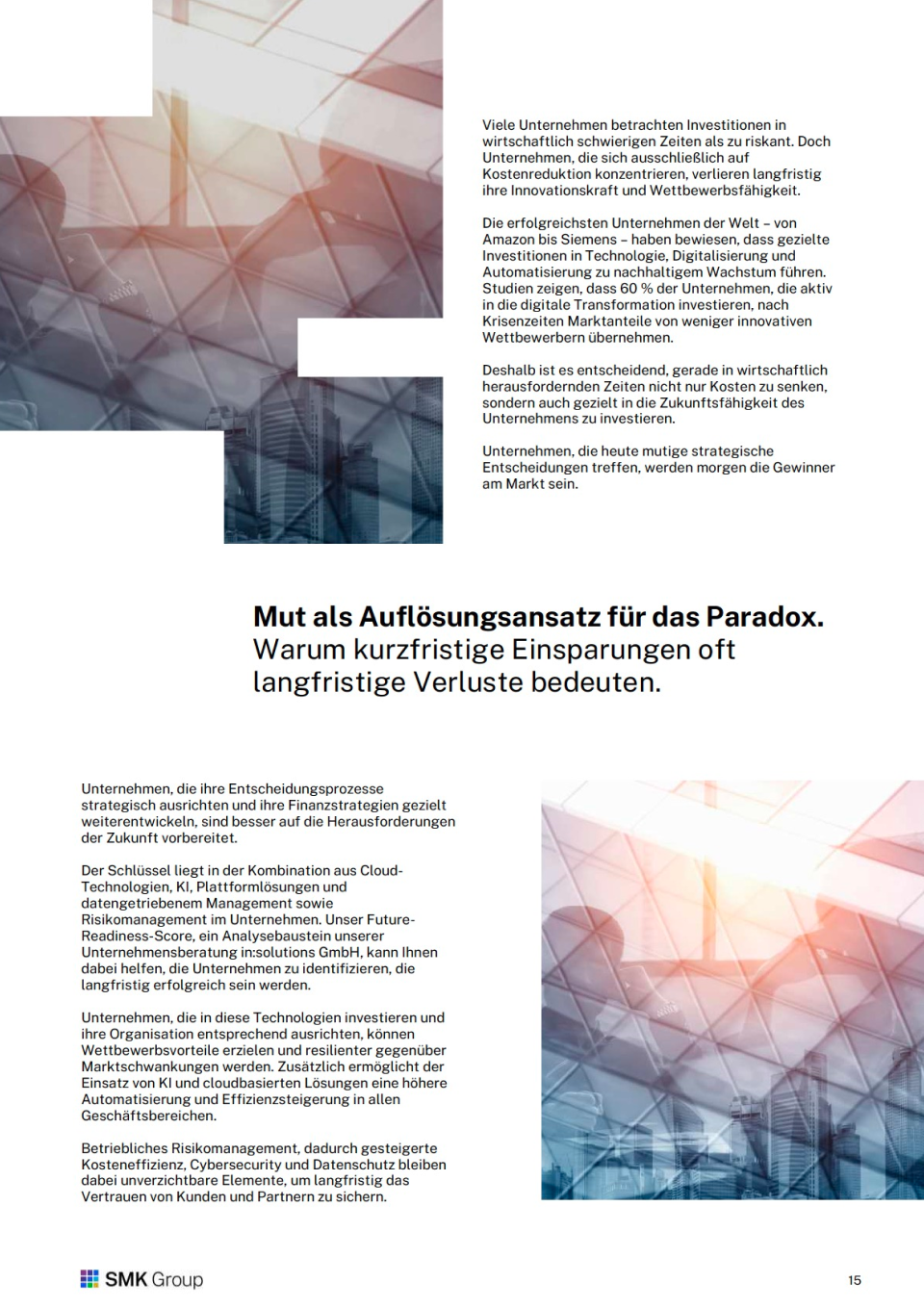 Jetzt sind Entscheider gefragt | Allgemein 5 Whitepaper: Jetzt sind Entscheider gefragt - Inhalt