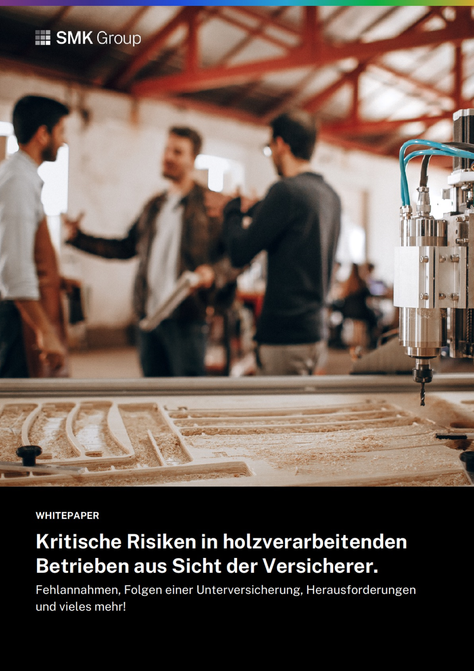 Kritische Risiken Holzbetriebe | Holz 2 Whitepaper: Kritische Risiken in holzverarbeitenden Betrieben - Titel