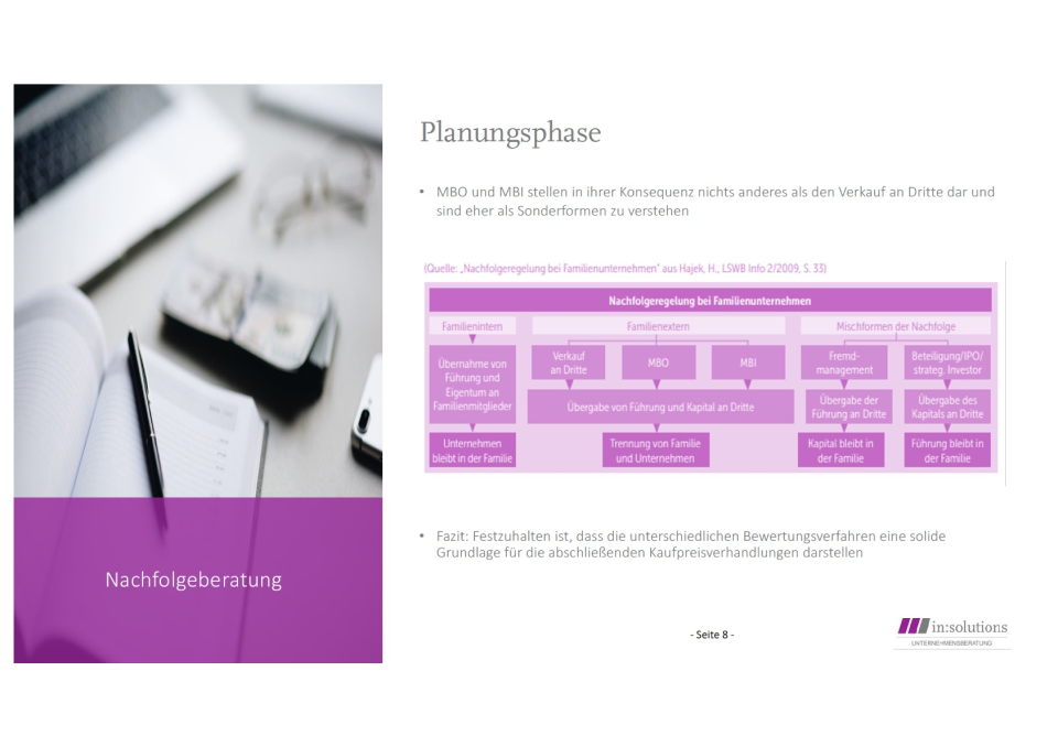 Whitepaper: Die optimale Gestaltung der Unternehmensnachfolge - Inhalt