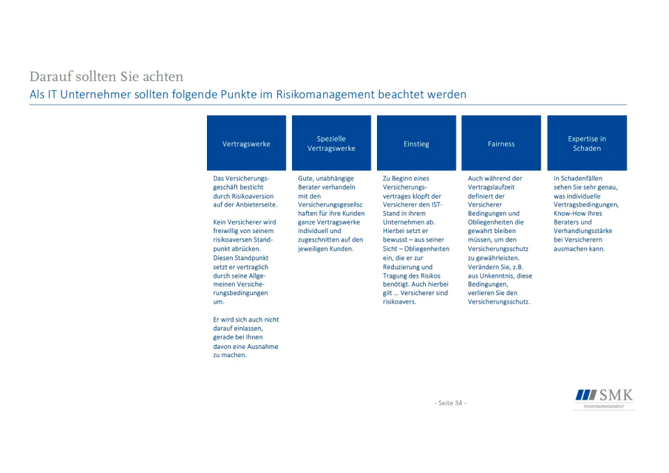 Risikomanagement für IT-Unternehmen | IT 5 Whitepaper: Risikomanagement im IT-Unternehmen - Inhalt