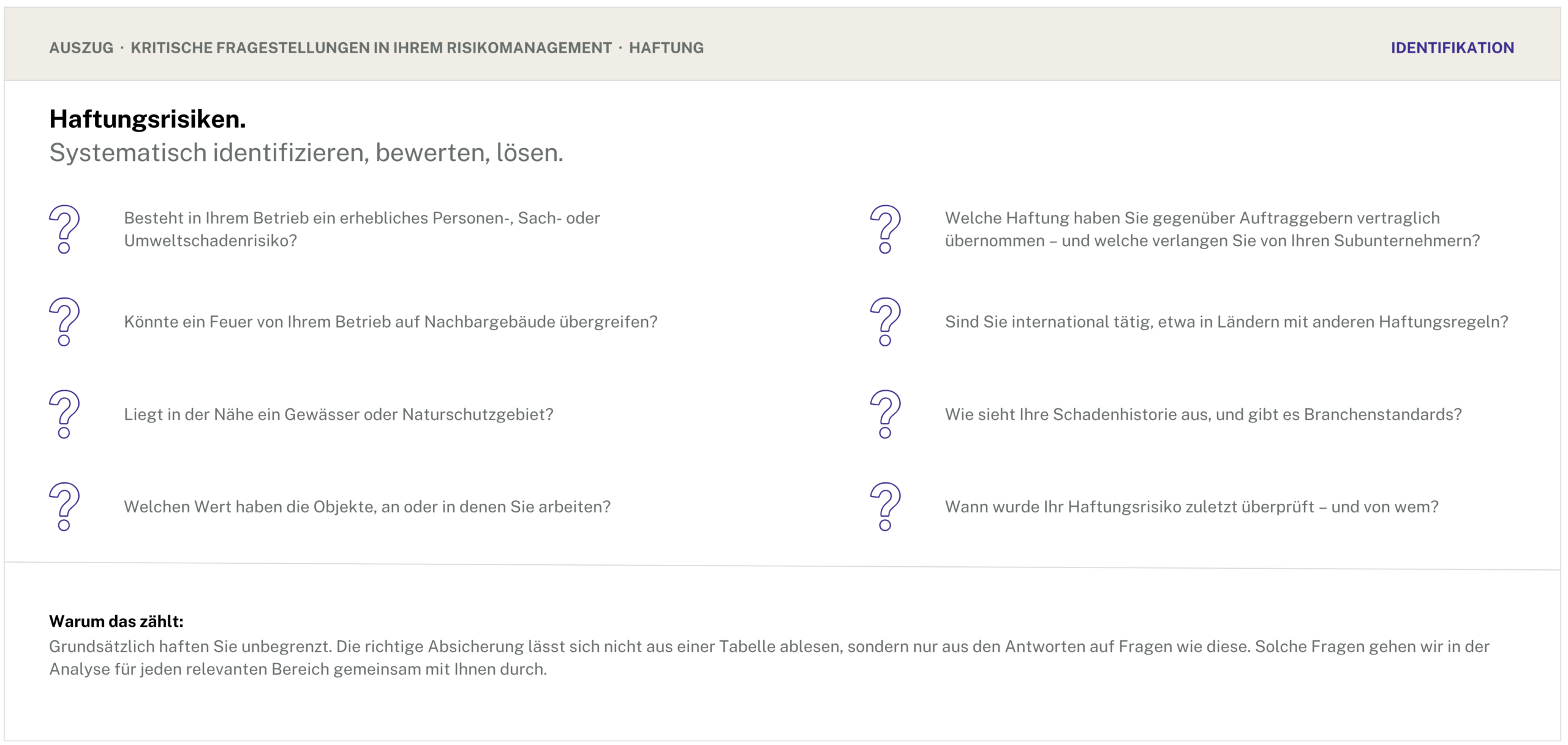 Erst analysieren. Dann versichern. 6 Risikomanagement 4 scaled